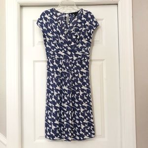 Banana Republic Silk Cotton Pleated A-Line Dress